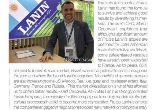 Frutas Lanin en revista Eurofresh Set-Oct 2018